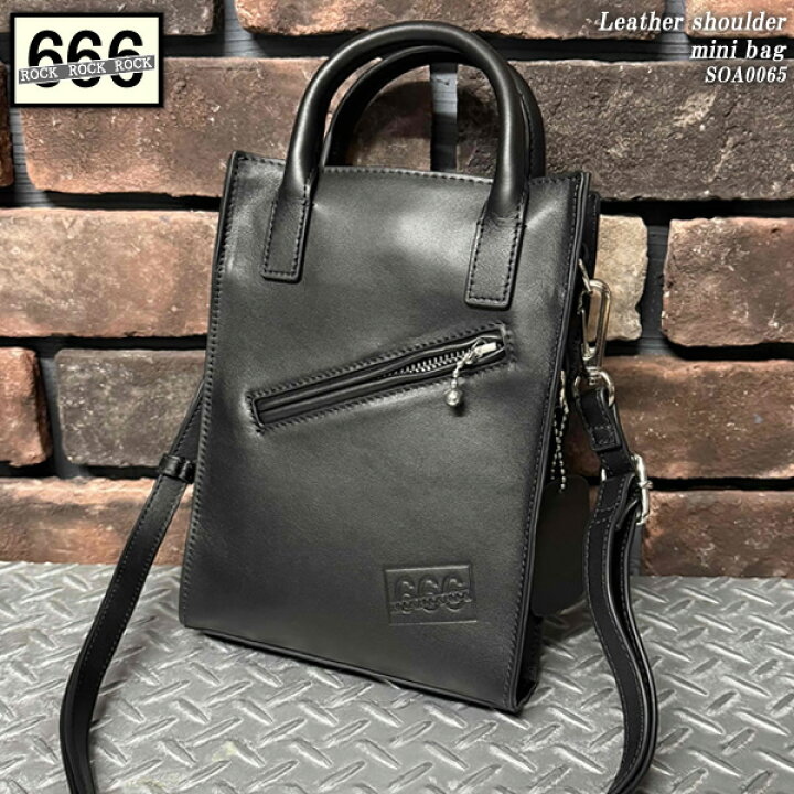 楽天市場】666 トリプルシックス Leather shoulder mini bag レザー 