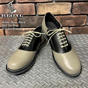 REGAL ���[�K�� Saddle Shoes Black for�@Men & Women �T�h���V���[�Y �T�h���E�I�b�N�X�t�H�[�h �u���b�N 2051 2452 ���J�r���[�V���[�Y���b�N�����[���V���[�YIVY�t�@�b�V����