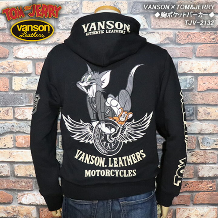 楽天市場】VANSON/バンソン×TOM&JERRY/トムとジェリー◇胸ポケット 
