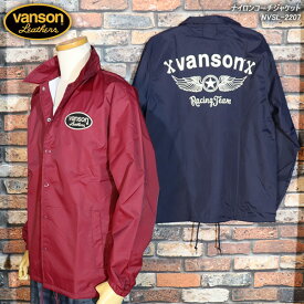 VANSONバンソンナイロンコーチジャケットNVSL-2207