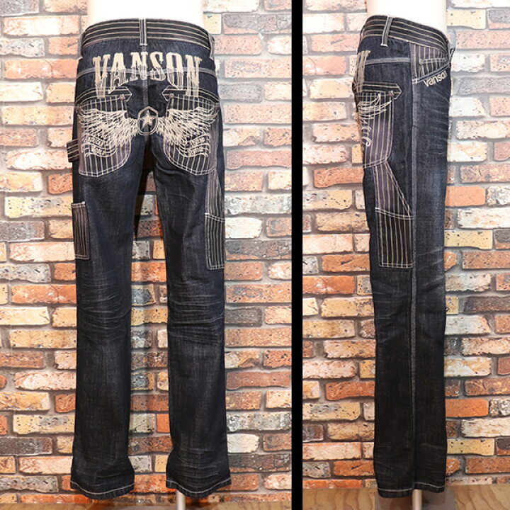 楽天市場】VANSON バンソン ウォバッシュ切替え デニムペインター 