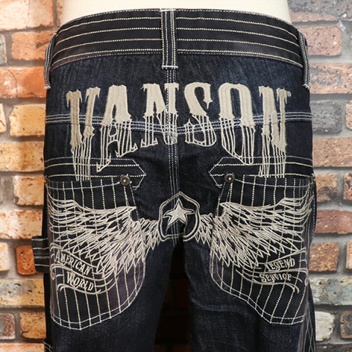 楽天市場】VANSON バンソン ウォバッシュ切替え デニムペインター 