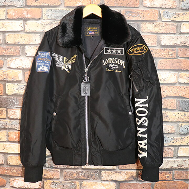 楽天市場】VANSON バンソン B-15B イーグル刺繍フライトジャケット  