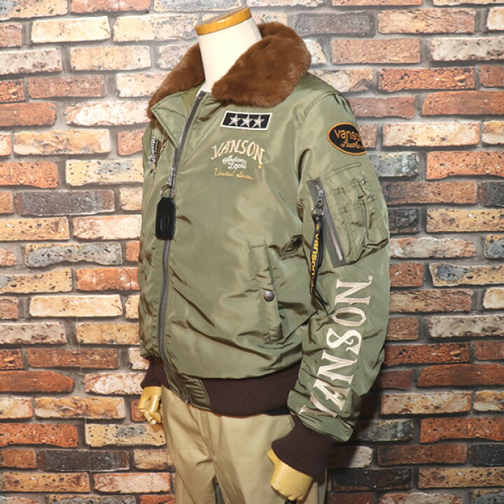 楽天市場】VANSON バンソン B-15B イーグル刺繍フライトジャケット 