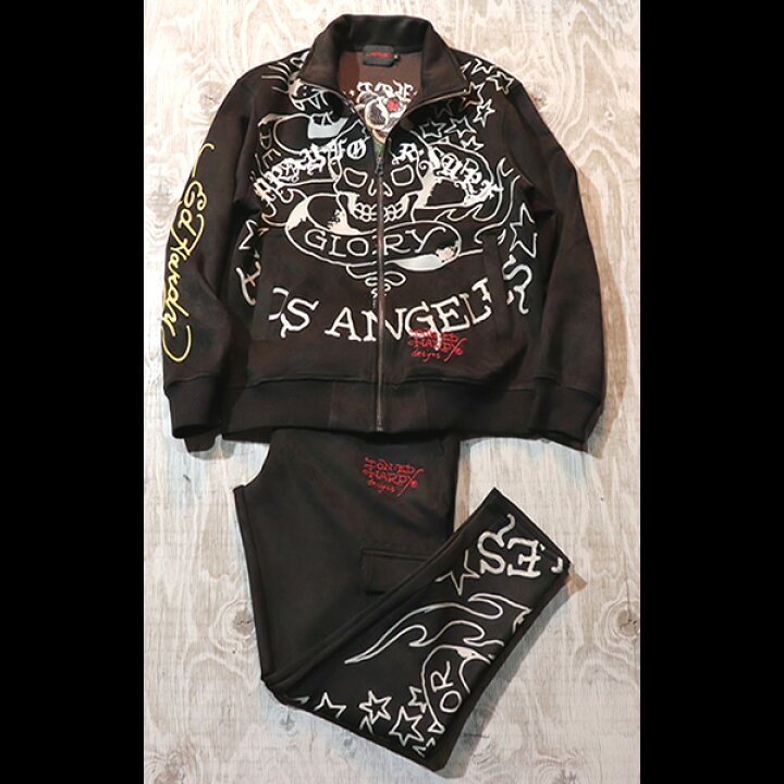 楽天市場】ED HARDY エドハーディー 起毛プレーティング パンツ 