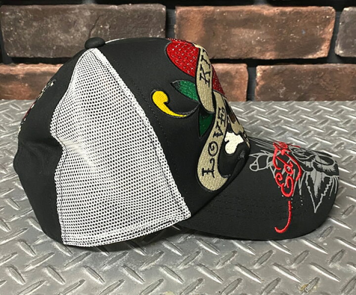 楽天市場】ED HARDY エドハーディー Embroidery Mesh Cap 刺繍メッシュ 