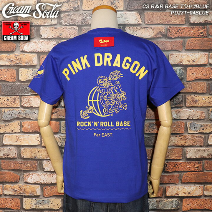 楽天市場】CREAM SODAクリームソーダ CS R＆R BASE Tシャツ BLUE 