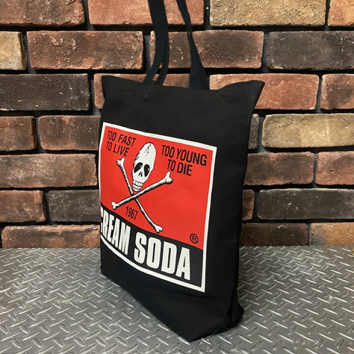 楽天市場】CREAM SODA クリームソーダ CS角ドクロトートバッグ PD24BAG 