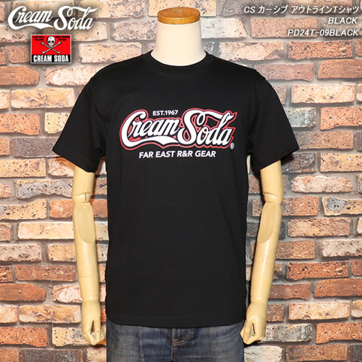楽天市場】CREAM SODA クリームソーダ CS カーシブ アウトラインT 