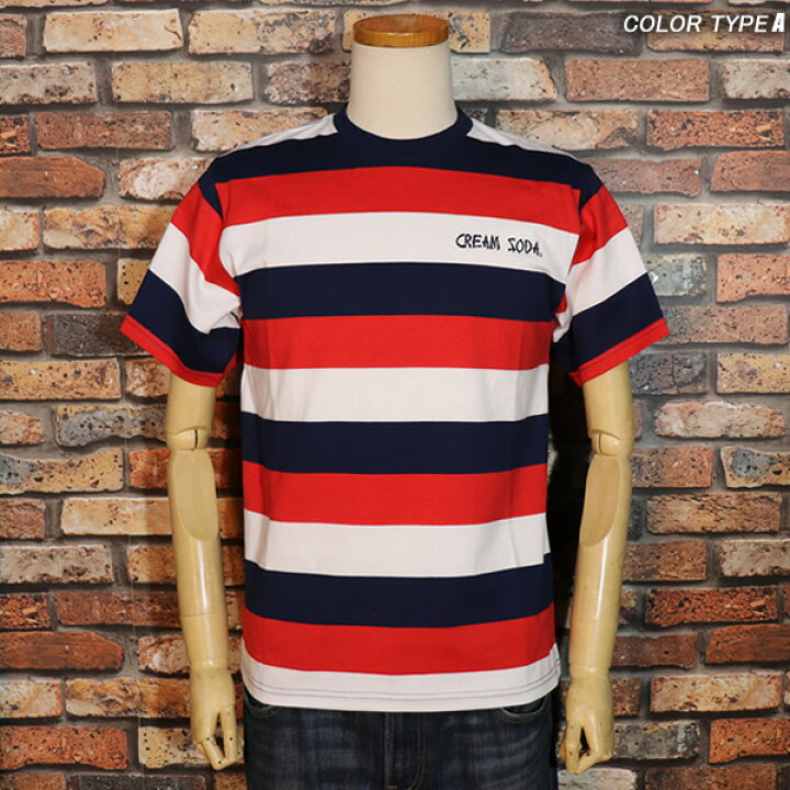 楽天市場】CREAM SODA クリームソーダ CS マルチボーダーTシャツ 