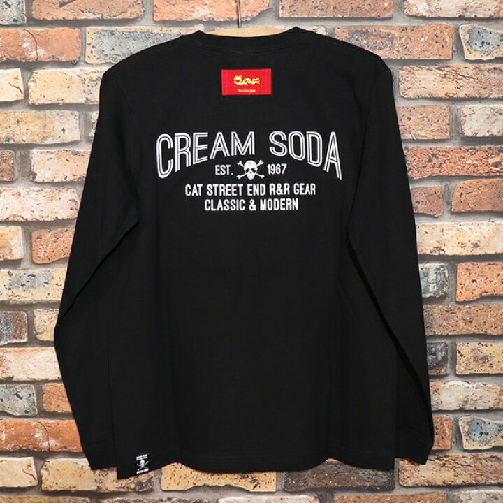 楽天市場】CREAM SODA クリームソーダ シン・ドクロRED L/S Tシャツ 