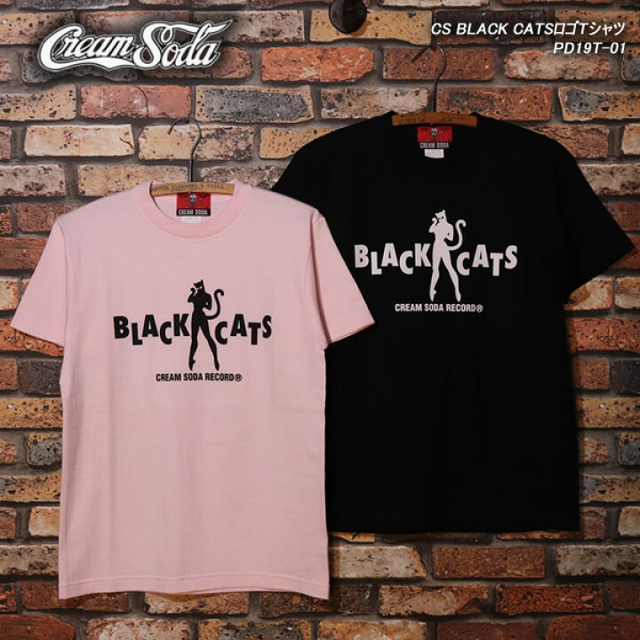 楽天市場】CREAM SODAクリームソーダ◇CS BLACK CATSロゴTシャツ 