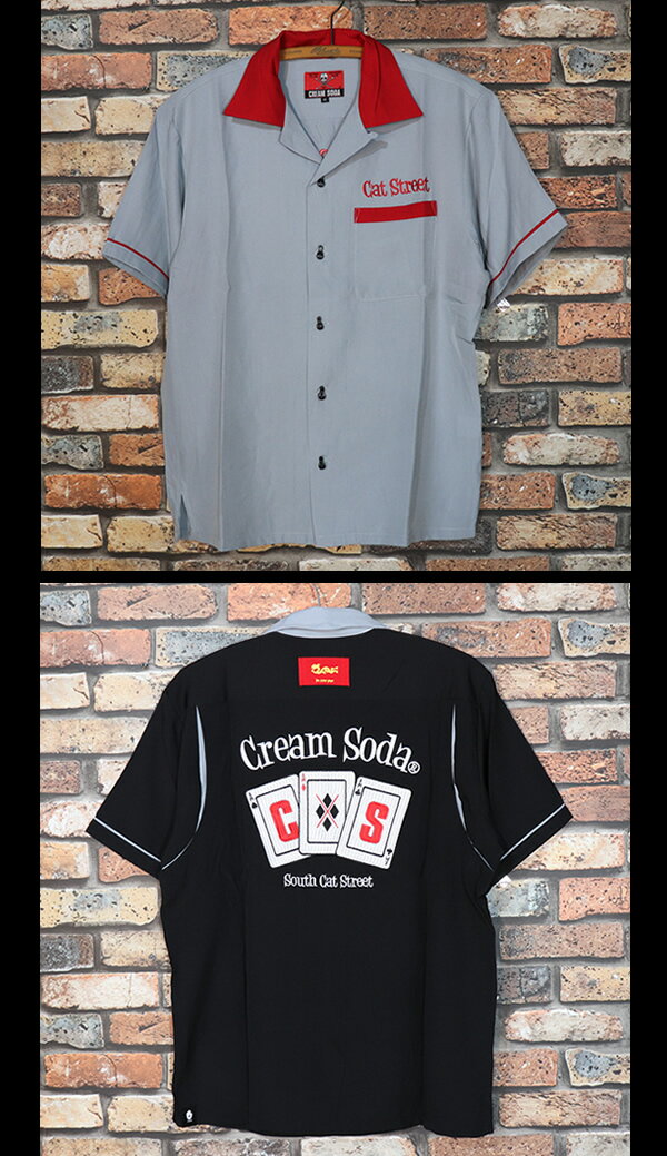 楽天市場 Cream Sodaクリームソーダ Cs トランプ刺繍シャツ Pdsh 01 Cream Soda Shop Garage Paradise