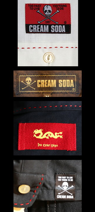 楽天市場】CREAM SODAクリームソーダ◇CS 配色ハンドステッチシャツ 