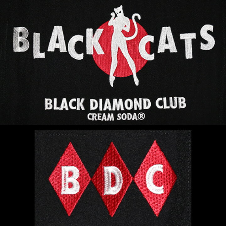 楽天市場】CREAM SODAクリームソーダCS BCロゴ刺繍シャツBLACKブラック 
