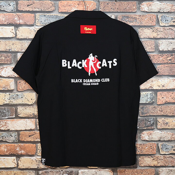 楽天市場】CREAM SODAクリームソーダCS BCロゴ刺繍シャツBLACKブラック 