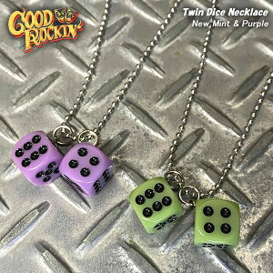GOOD ROCKIN' �O�b�h���b�L�� Twin Dice Necklace �c�C���_�C�X�l�b�N���X New Mint & Purple New�~���g���p�[�v��