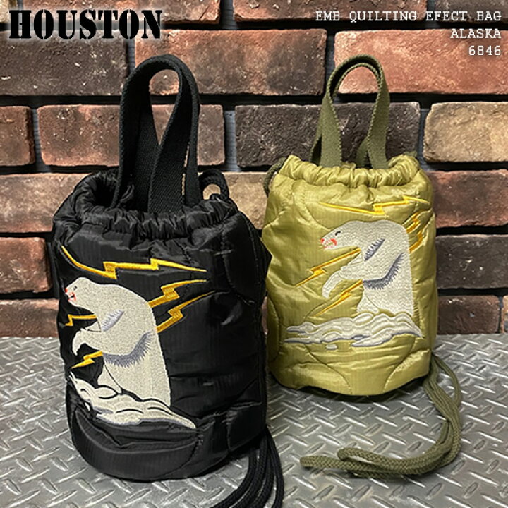 楽天市場】HOUSTON ヒューストン EMB QUILTING EFECT BAG ALASKA 刺繍 
