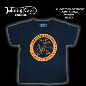 ◆JOHNNY KOOLジョニークールJK-8103KTGRETSCH BROTHERSKIDS　T-SHIRTグレッチブラザーズキッズTシャツBLACK