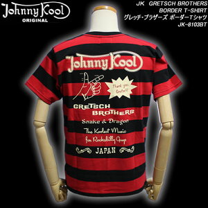JHONNY KOOL�W���j�[�N�[����JK GRETSCH BROTHERS BORDER T-SHIRT�����O���b�`�E�u���U�[�Y �{�[�_�[T�V���c��JK-8103BT