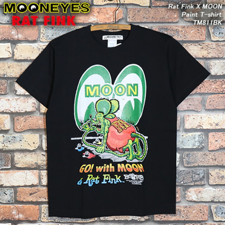 楽天市場】Rat FinkXMOONラットフィンク×ムーンアイズ◇Paint T-shirt 