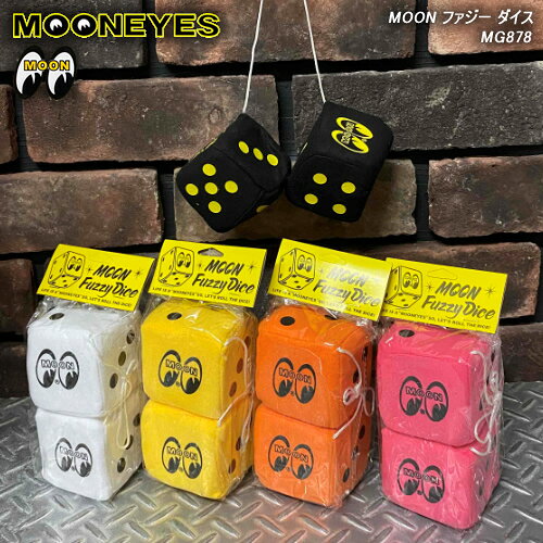 Authentic Mooneyes Moon Fuzzy Dice – Black – MG878BK – Free Shipping