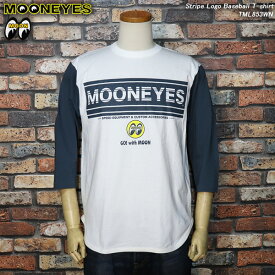 MOONEYESムーンアイズStripe Logo Baseball T-shirtストライプロゴベースボールTシャツ TML853WN