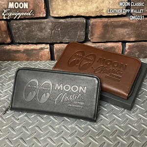 MOON EQUIPPED ���[���C�N�C�b�v�h MOON Classic Leather Zipp Wallet ���[���N���V�b�N ���U�[�W�b�v�E�H���b�g QMG031