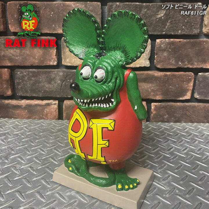 楽天市場】RAT FINK ラットフィンク ソフト ビニール ドール RAF611GR 