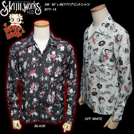 SKULL WORKSスカルワークス◆SW　50’s BETTYプリントシャツ◆BTY-14