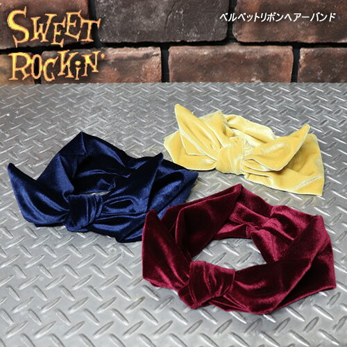 楽天市場 Sweet Rockin スウィートロッキン ベルベットリボンヘアーバンド Cream Soda Shop Garage Paradise
