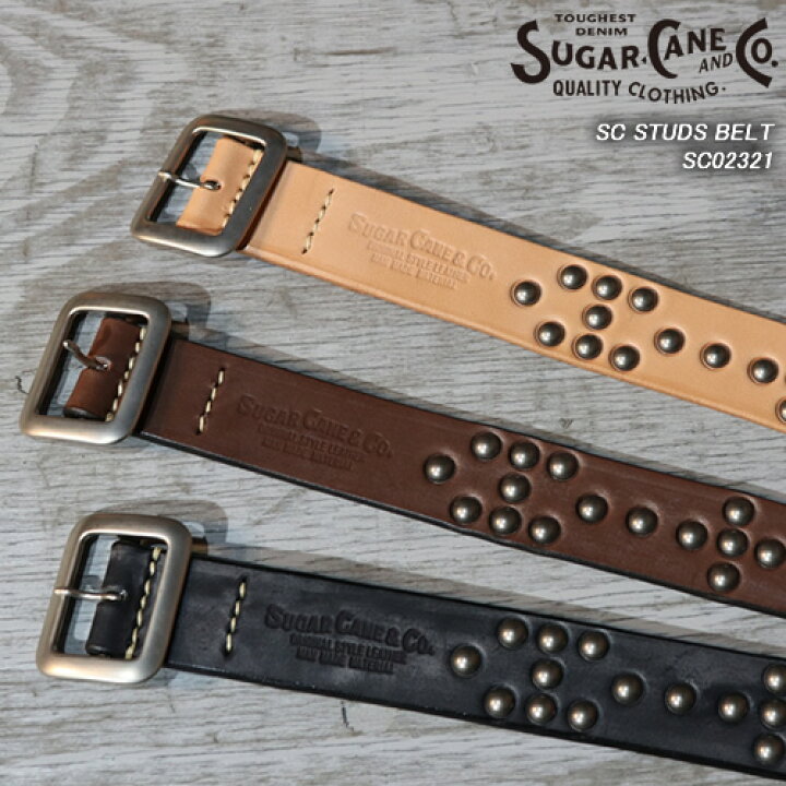 楽天市場】SUGAR CANEシュガーケーン◇SC STUDS BELTスタッズベルト 