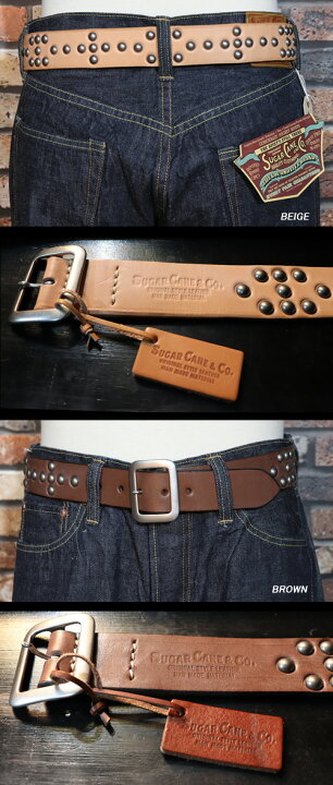 楽天市場】SUGAR CANEシュガーケーン◇SC STUDS BELTスタッズベルト 