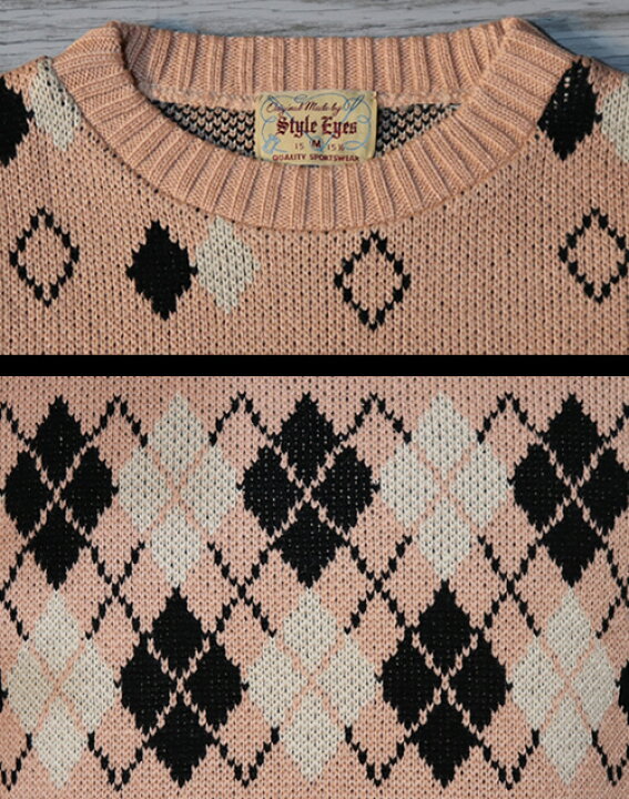 楽天市場】STYLE EYESスタイルアイズ◇JACQUARD KNIT CREW NECK SHIRT 