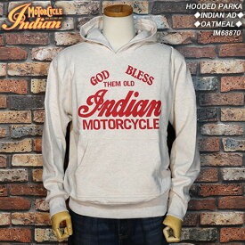 INDIAN MOTORCYCLEインディアンモーターサイクル◆HOODED PARKA◆◆INDIAN AD◆◆OATMEAL◆IM68870