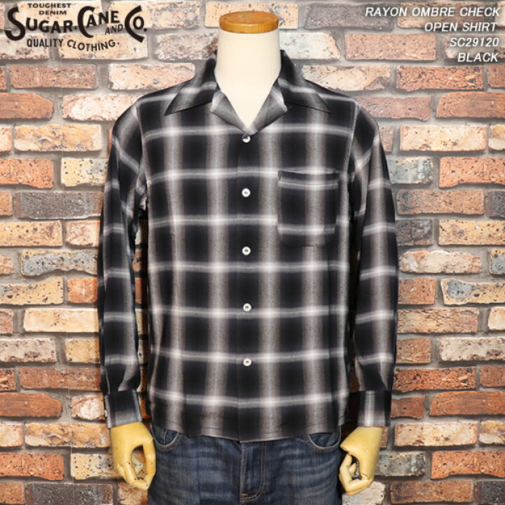 楽天市場】SUGAR CANEシュガーケーンRAYON OMBRE CHECK OPEN 