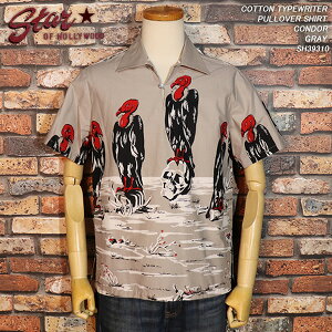STAR OF HOLLYWOOD �X�^�[�I�u�n���E�b�h COTTON TYPEWRITER PULLOVER SHIRT CONDOR �R���h�����v���I�[�o�[�V���c GRAY SH39310 ���m�G���^�[�v���C�Y