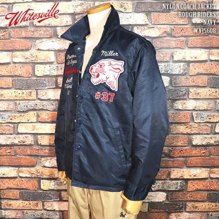 楽天市場】WHITESVILL NYLON COACH JACKET ROUGH RIDERS NAVY ホワイツ 