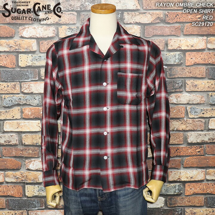 楽天市場】SUGAR CANEシュガーケーンRAYON OMBRE CHECK OPEN SHIRT 