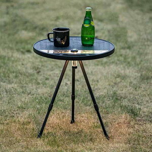 Pedoleco キャンプ丸テーブル 35.5-55cm高さ調節可能 直径40m円卓 折り畳み式 アルミ合金+PE キャンプ/ビーチ/釣り/登山/遠足/ピクニック 組み立て簡単 ポータブ 持ち運び便利 コンパクト デスク