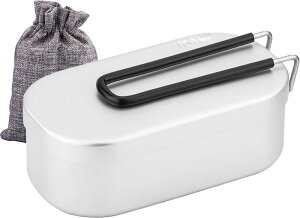 メスティン キャンプ,メスティン ラージ,キャンプ飯盒,自宅炊飯 登山 防災対策 (日本語説明書付き) (アルミ15*8*5cm