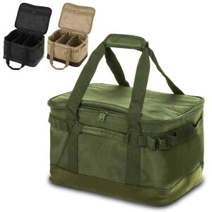 キャンプ 薪ケース マルチケース 帆布 折り畳み式 道具入れ 大容量【仕切り取外し可能】釣り BBQ アウトドア 工具入れ DIY ガーデニング 収納 ギア コンテナバッグ 薪バッグ 耐水 耐荷重30KG