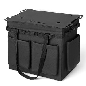 キャンプ 収納ボックス 41L テーブルカバー付き ソフトコンテナ アウトドア用バーベキュー七輪収納ケース アウトドアツールボックス ギアボックス 大容量 キャンプ用 ギアケース コンテナ