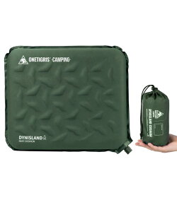 OneTigris DYNISLAND アウトドア 座布団 エアクッション 自動膨張 折りたたみシート 高反発 超軽量150g 耐荷重100kg 撥水 通気 無臭 快適 静音 滑り止め 持ち運び便利 オールシーズン 収納袋付き ア