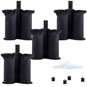 ozgram 砂袋 ウエイトバッグ 【ショート】 【4個入り】 固定 重り キャンプ テント タープ ポール固定 強風対策 マジックテープ式 容量6L 10kg