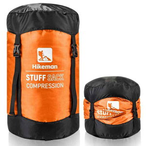 コンプレッションバッグ 寝袋圧縮袋 50%まで圧縮 防水 46L/32L/19L 軽量 寝袋収納 圧縮バッグ 耐摩耗性 シュラフ 衣類収納 スタッフバッグ キャンプ 登山 旅行 ハイキング
