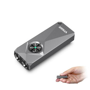 VTIGER K1キーホルダー懐中電灯、800ルーメンポータブルフラットスモールランプ、クリップ付き充電式ミニポケット懐中電灯、マグネット付きコンパクトLEDキーリングライト、日常の持ち運び