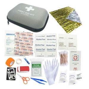 AOYATIME救急セットメディカルポーチ 応急処置キット ミニ救急バッグ 19種類110点セット防水隔てる網2層 ファーストエイドキット メディカルポー 耐用携帯用救急箱 地震防災/旅行/登山/ホー