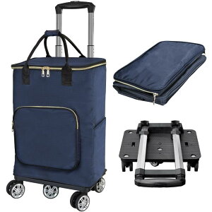 折りたたみ式 キャリーカート 保冷保温機能 27L大容量 5輪キャスター 防水加工