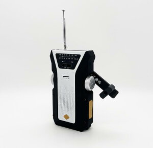 Hlxlxoo 防災ラジオ ラジオ 防災 多機能防災ラジオ 4000mAhバッテリー、ソーラー充電・手動充電対応、照明付き、ラジオ音量調節可能 日本語の取扱説明書が付属 (白い)